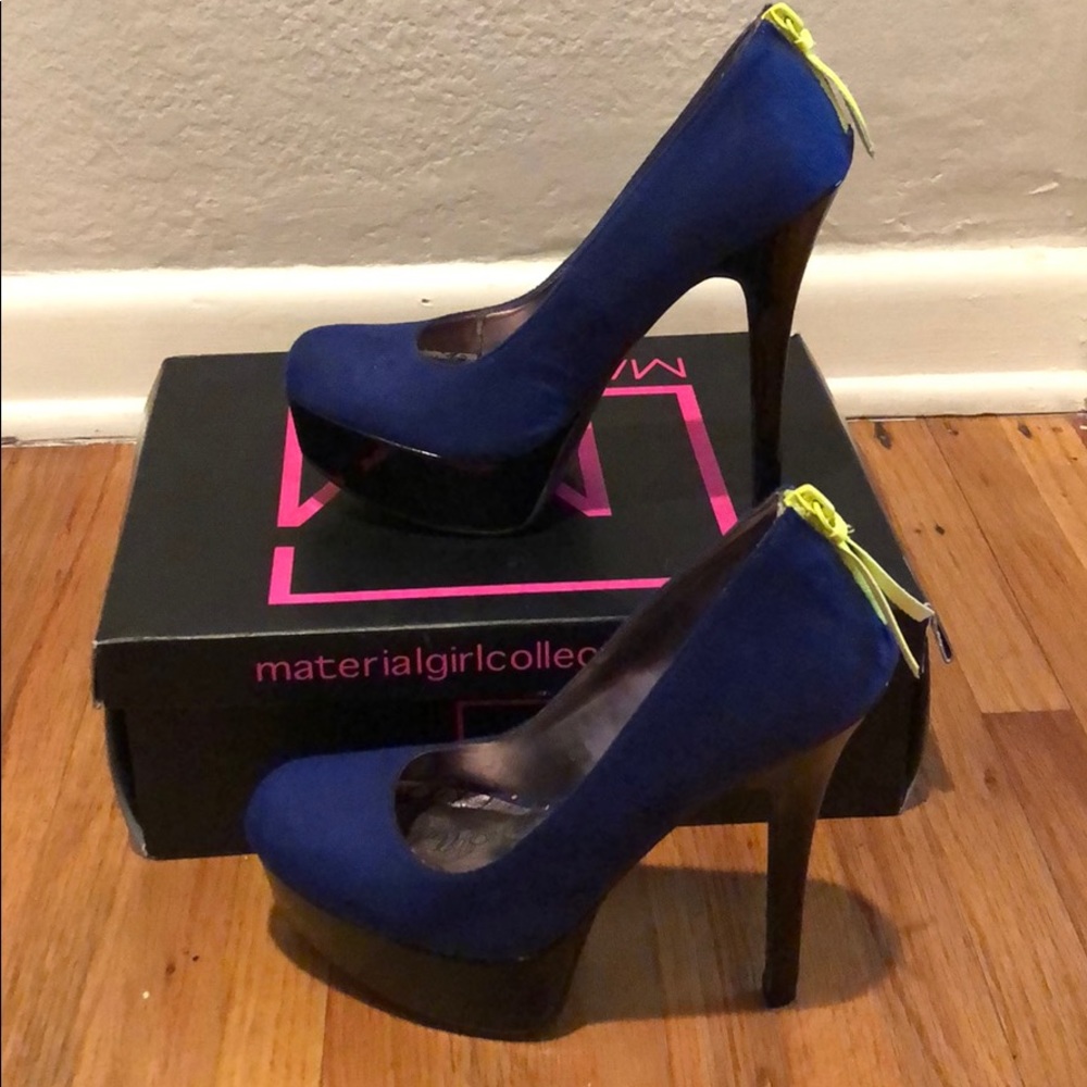 Material Girl Electric Blue Heels